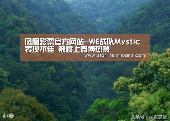 凤凰彩票官方网站-WE战队Mystic表现不佳 被喷上微博热搜(图2) 凤凰彩票官方网站